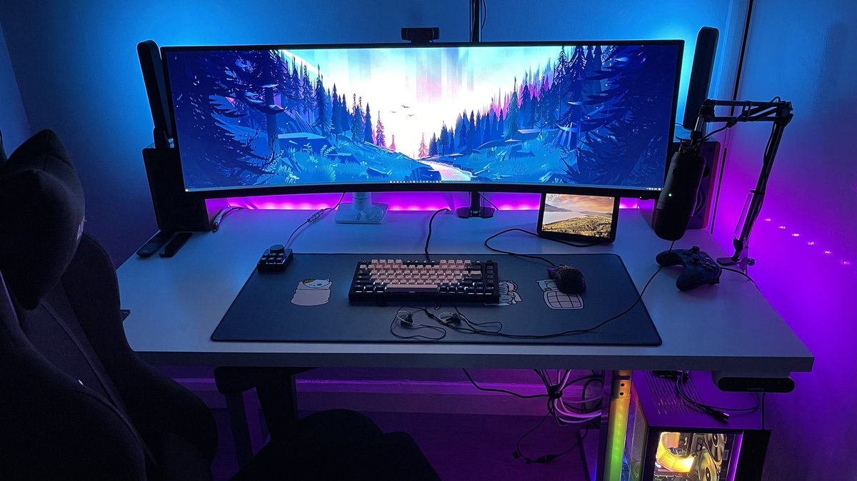 Busy setting up my dream desk!