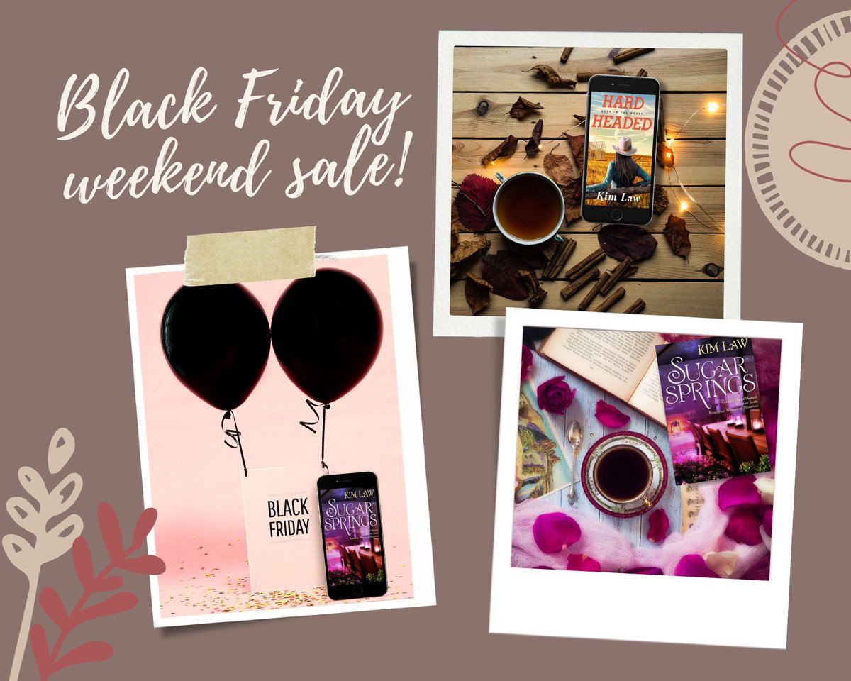 I’ve partnered with 19+ other romance authors to bring you some hot reads this Black Friday weekend! All books featured in this promo are priced between FREE - 1.99. Snag a copy of my books Sugar Springs and Hardheaded on sale for $0.99 too!

books.bookfunnel.com/blackfridaysal…