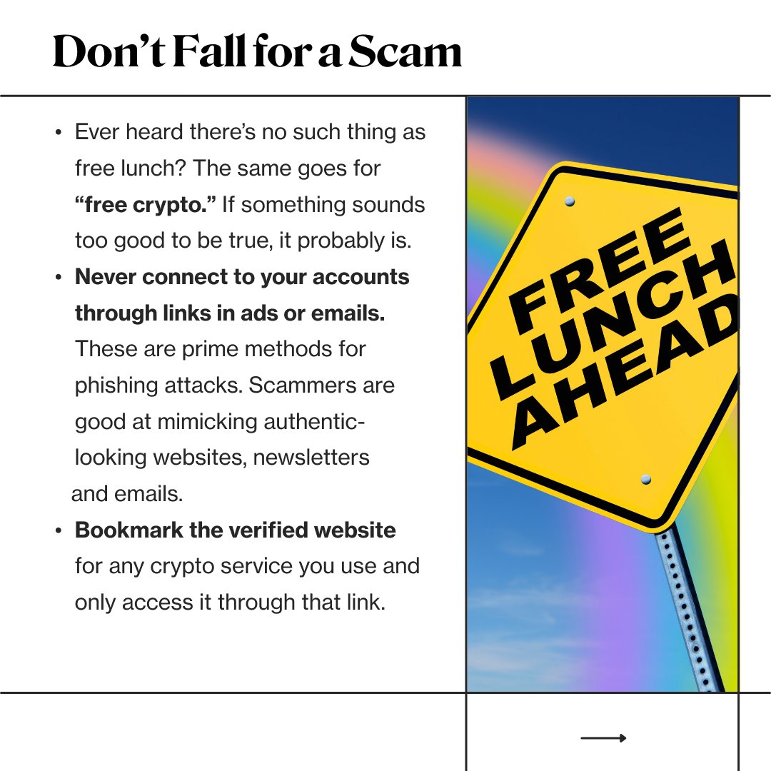 CoinDesk's tweet photo. Continuing into Security Week for #CryptoLiteracyMonth: Here are actionable steps crypto investors can take to prevent themselves from falling victim to hacks and fraud.

Stay safe out there.

Take the @crypto_literacy quiz: https://t.co/6NFYo5mpEf https://t.co/mpThKw3Fag