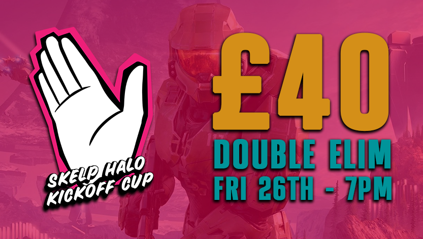 skelpesports's tweet photo. Introducing.. the Skelp Halo Kickoff Cup!

- Double elimination
- Friday, November 26th from 7pm

Sign up here: https://t.co/NxoM8mOWhR https://t.co/Q9vD96Eqdg