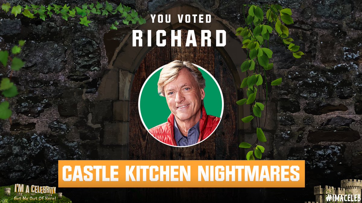 Your votes mean that @richardm56 will be facing Castle Kitchen Nightmares and trying to win stars for all 10 Celebs 😱 How do you think he'll do? #ImACeleb