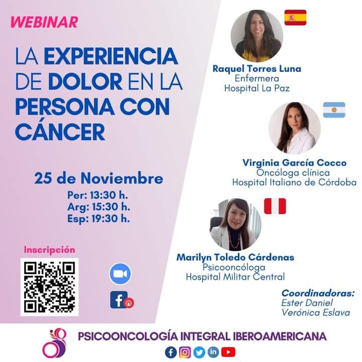 RedIberoameric2's tweet photo. ESTE JUEVES 25 DE NOVIEMBRE
🟢 WEBINAR: LA EXPERIENCIA DE DOLOR EN LA PERSONA CON CÁNCER.
Méx / Per: 13:30 h.
Arg: 15:30 h.
Esp: 19:30 h.
🟢 INSCRIPCIÓN GRATUITA:
https://t.co/K4rVxM0YWK
(Vía Zoom y Facebook Live)
#Psicooncología #Dolor #SaludMental #Psicoeducación https://t.co/RLcOiuWa5B