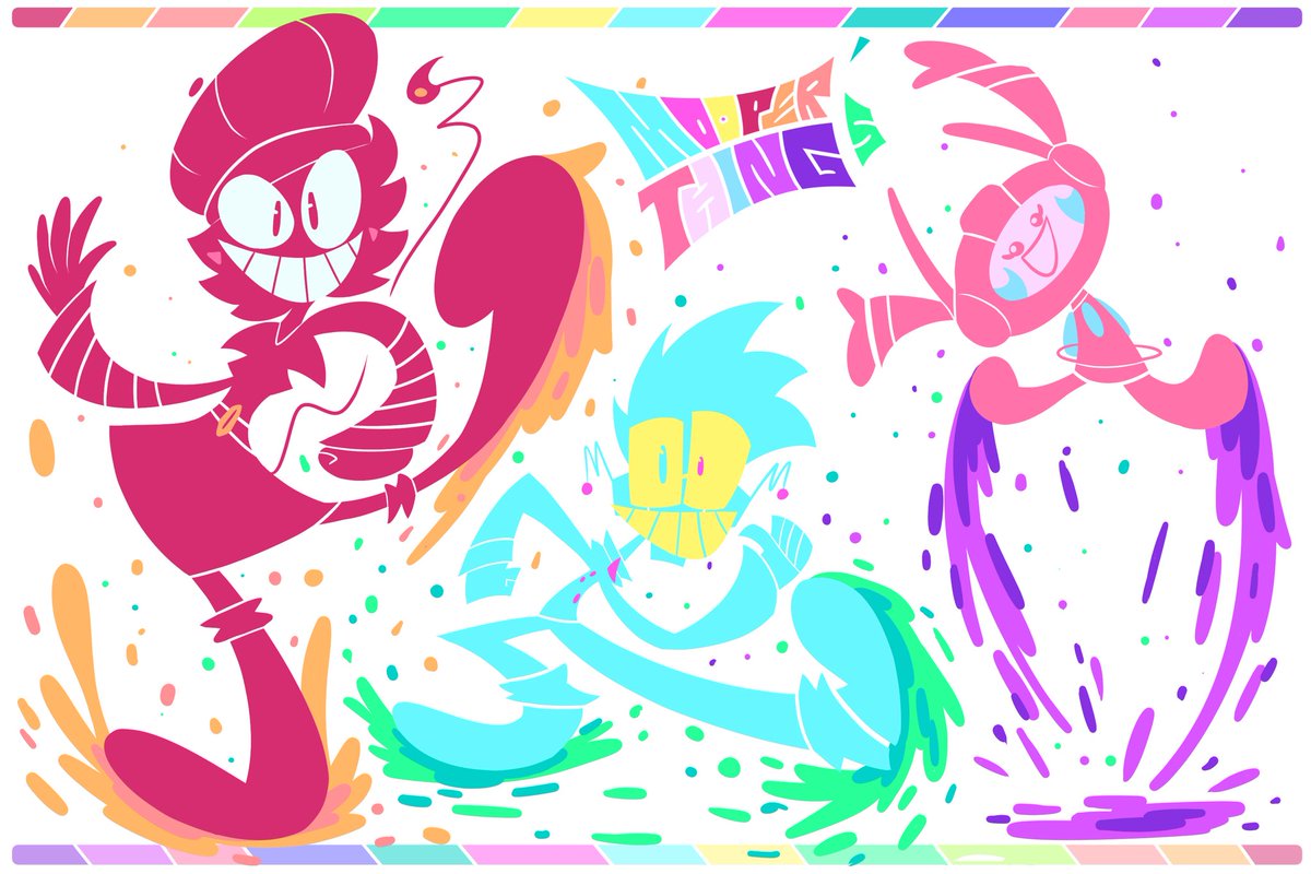 moopersthings's tweet photo. •Dance the Color Right Off! 
If you ever get butterflies in your stomach hole don’t hold em in. Let that color splash right out of yah and have fun! #moopersartwork https://t.co/hbze77PNJ6