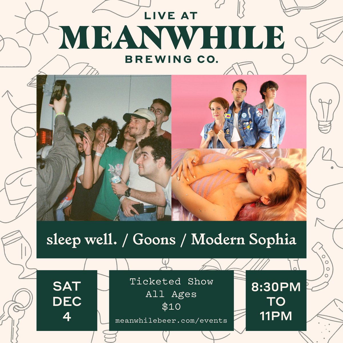 Goons (@goonvibesonly) on Twitter photo Saturday December 4th we’re back out at <a href="/meanwhilebeer/">Meanwhile Brewing Company</a> with <a href="/sleepwelldot/">sleep well.</a> and Modern Sophia! Pick up your tickets here eventbrite.com/e/sleep-well-g… Saturday December 4th we’re back out at <a href="/meanwhilebeer/">Meanwhile Brewing Company</a> with <a href="/sleepwelldot/">sleep well.</a> and Modern Sophia! Pick up your tickets here eventbrite.com/e/sleep-well-g…