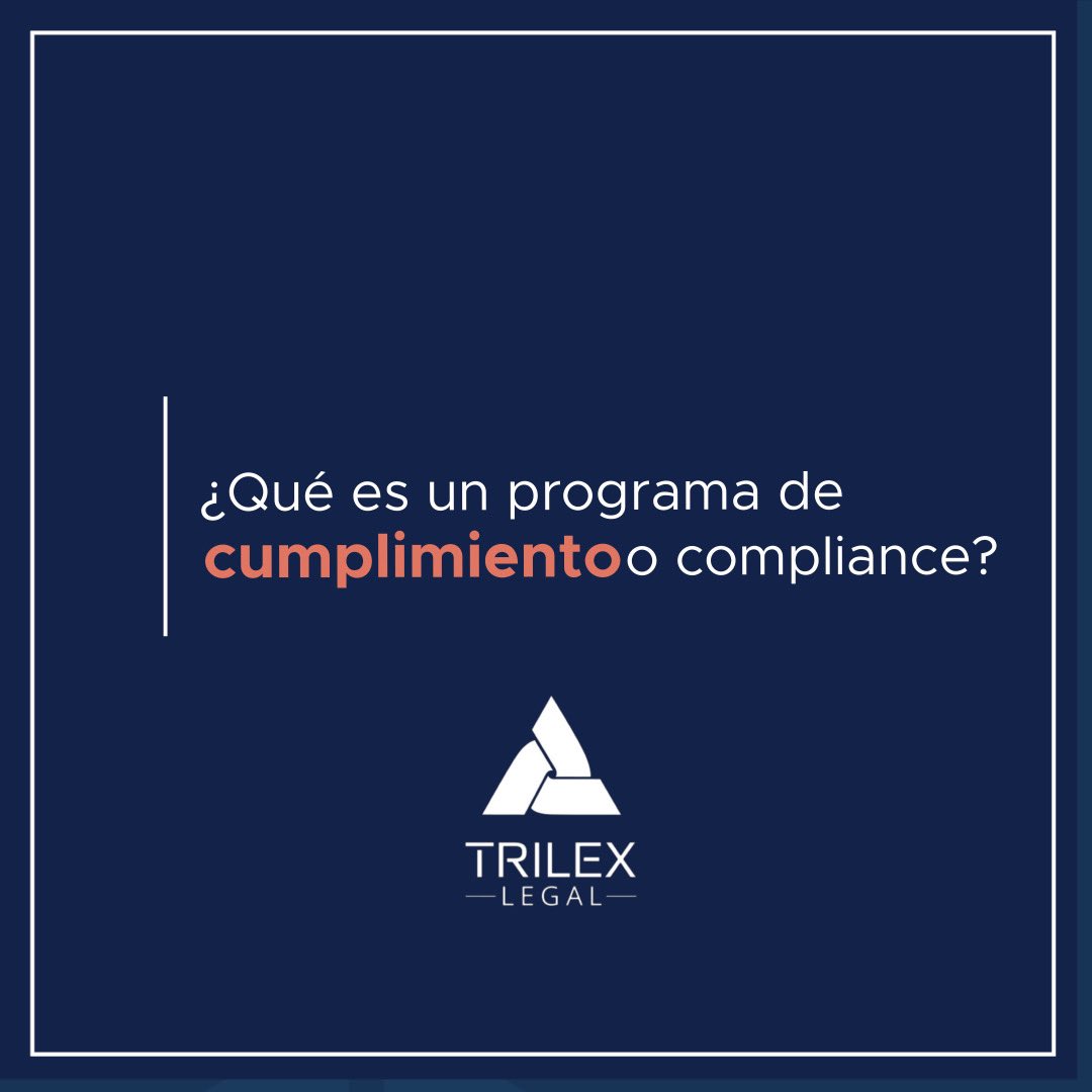 TrilexL's tweet photo. ¿Qué es un programa de cumplimiento o compliance?

Un programa de cumplimiento es un conjunto de políticas y procedimientos internos de una empresa que se implementan para cumplir con las leyes, reglas y regulaciones o para mantener la reputación de la empresa. https://t.co/yMKZwPgaOF