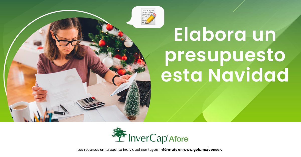 Afore_InverCap's tweet photo. #InverTips👉 La Navidad está muy cerca y la mejor manera de ahorrar es creando un presupuesto para evitar gastar de más.🎄💰
#Afore #InverCap https://t.co/GjvDv2j2ew