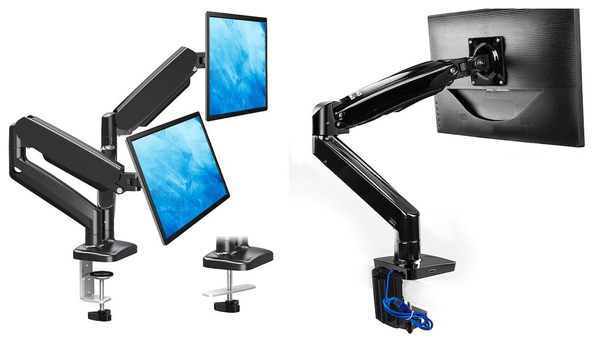 BestBuyTweet's tweet photo. 5 Best Monitor Mounts for 1 or 2 Monitors, Fully Adjustable, Tilt, and Swivel https://t.co/55r9cqqjUG via @YouTube 
#monitorstand #homeoffice #computeraccessories https://t.co/9vgv0N4ADC
