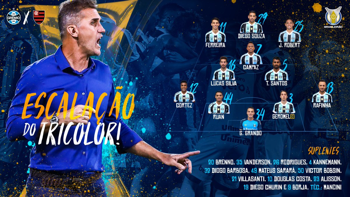 Grêmio FBPA on X: 📋ESCALAÇÃO DO TRICOLOR! 🇪🇪 #GRExCAX #Gauchão2022  #PeloGrêmioComOGrêmio  / X