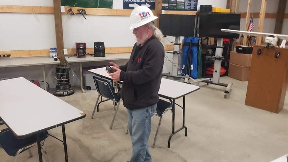 Our pilots have been busy today. Cold day to fly so we might as well get the wind sock up, organize the shop and get ready for our next flight events.