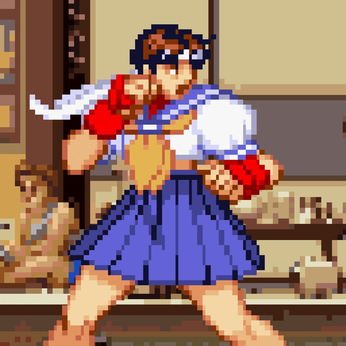 cryptocgirl's tweet photo. Anyone else grew up playing #StreetFighter as a child, will for sure get a kick out of these #PixelVixens!
Thank you @adamex8bit she’s just my style, #fighterchick 😍 https://t.co/kDs0scHwe9