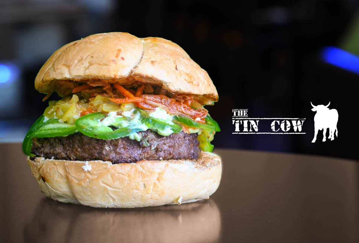 Feeling a bit spicy?

Fire up your burger with a few of these toppings:

Jalapeno Cheese Spread, Spicy Dill Pickle Spread, Pepper Jack, Chipotle Spread, Fresh Jalapenos, Vegan Kimchi, Mango Habenero Ketchup, Chipotle Ketchup, Sriracha, Wasabi Mayo, Buffalo Sauce.

Whew!