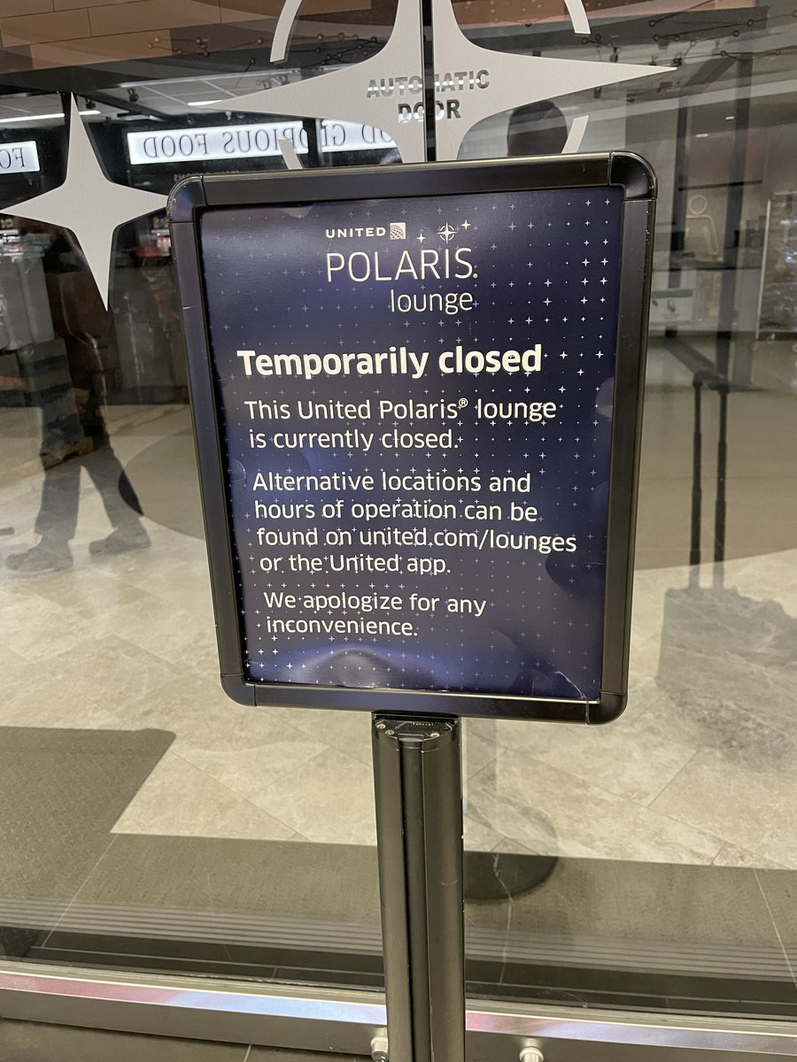 thecyberpimp's tweet photo. @united Honestly, I feel cheated by my last supposedly first class Polaris experience.  Lounge closed, awful food, no welcome drinks onboard and plastic cups along with a single unceremonious service.  Paid full price.  United gave me 12,000 points to make up for it.  :( https://t.co/G7aaYBP3oy
