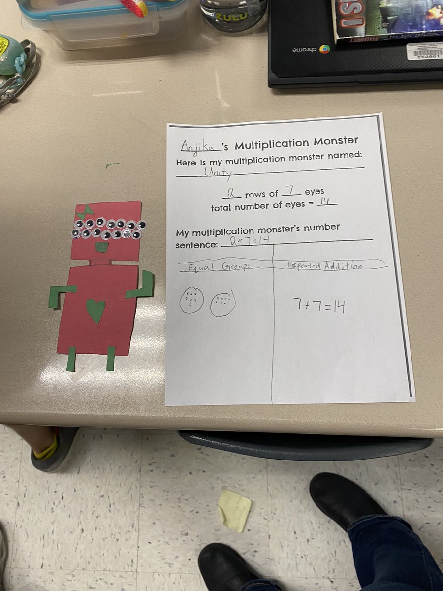 Ahmed3rdRLC's tweet photo. More of our Multiplication Array Monsters! @RLCPrincipal https://t.co/4doyTOBiAA