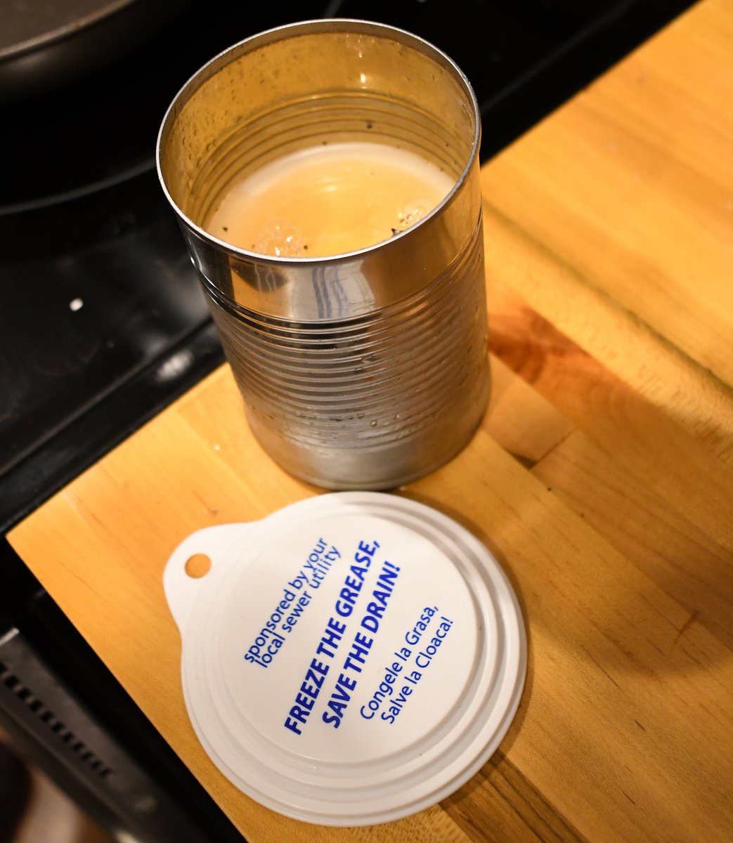 Trust us, you do not want your pipes to look like the inside of this can. Enjoy your feast, then freeze the grease and throw it away to save your drain! 

Get a free pan scraper and lid: bit.ly/3cJdSKU