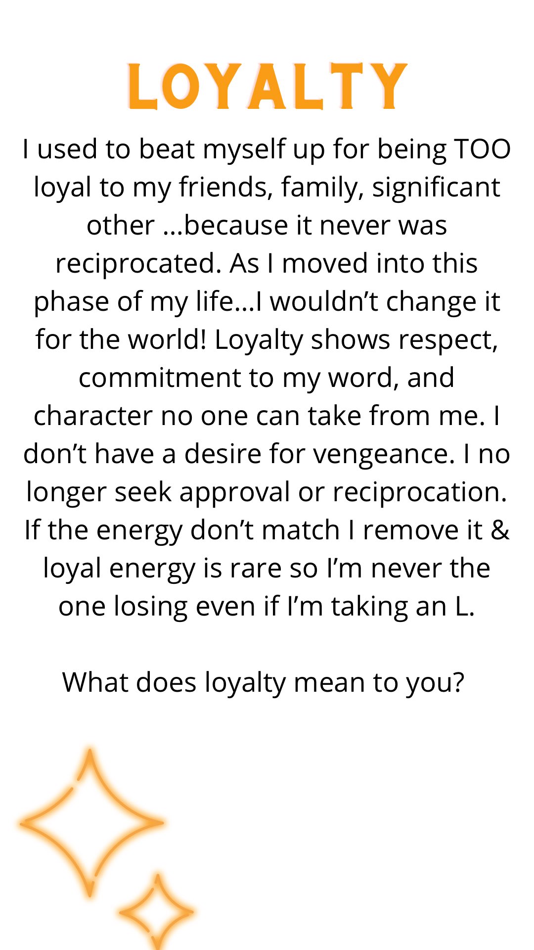 What does clearance loyal mean