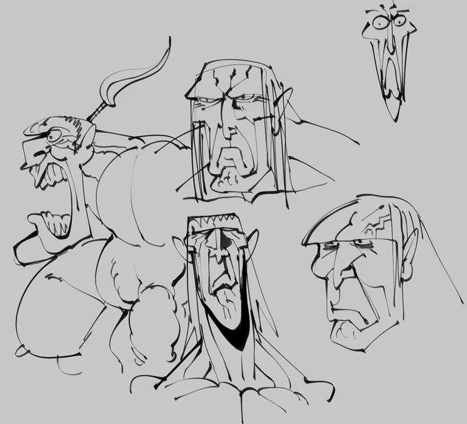 Rewatched the Korgoth pilot and drew some barbarians 