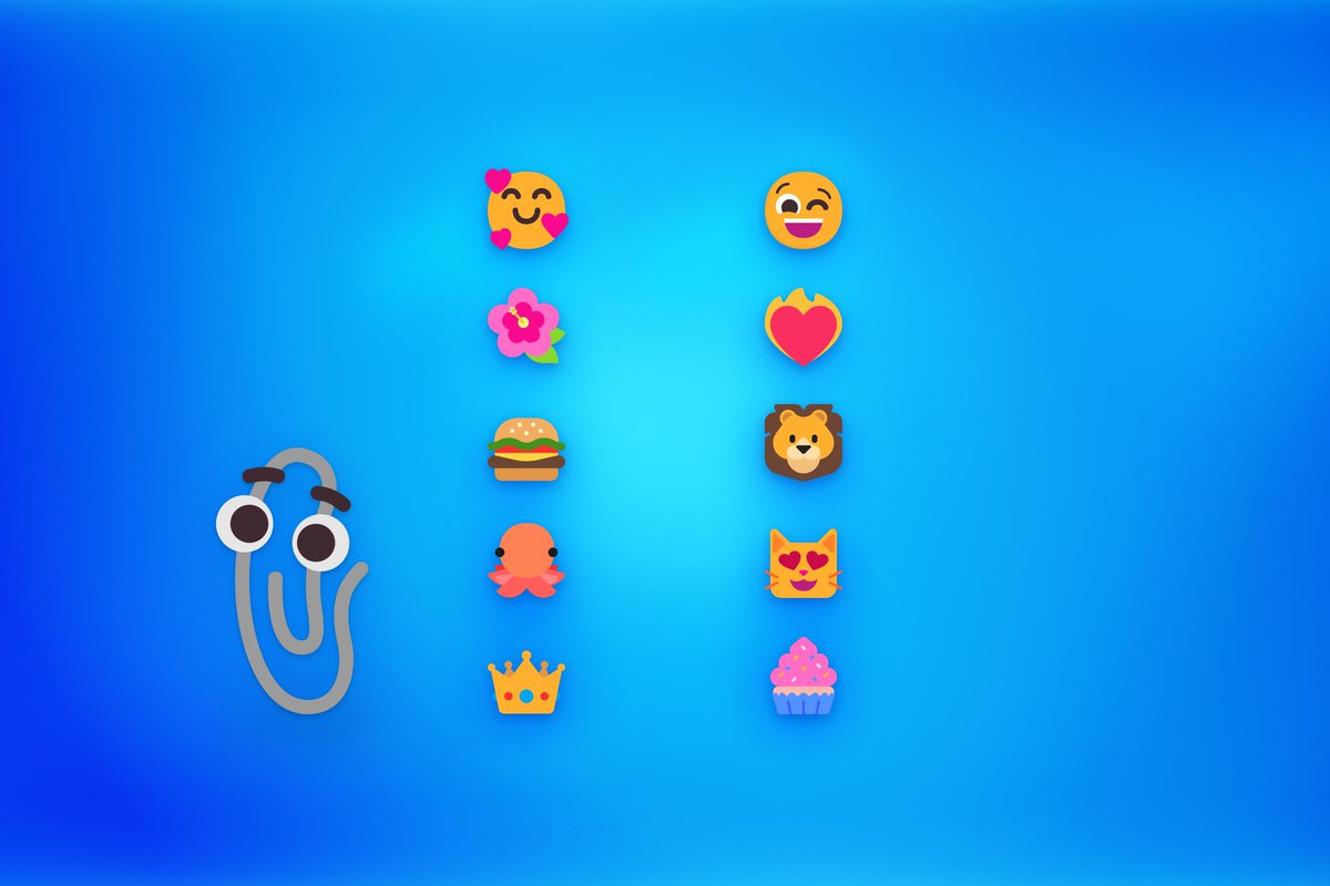Microsoft's tweet photo. New Fluent emoji are starting to become generally available in Windows 11. 😍

https://t.co/Hr7y7kL9Qk https://t.co/jGuKlEVN3L