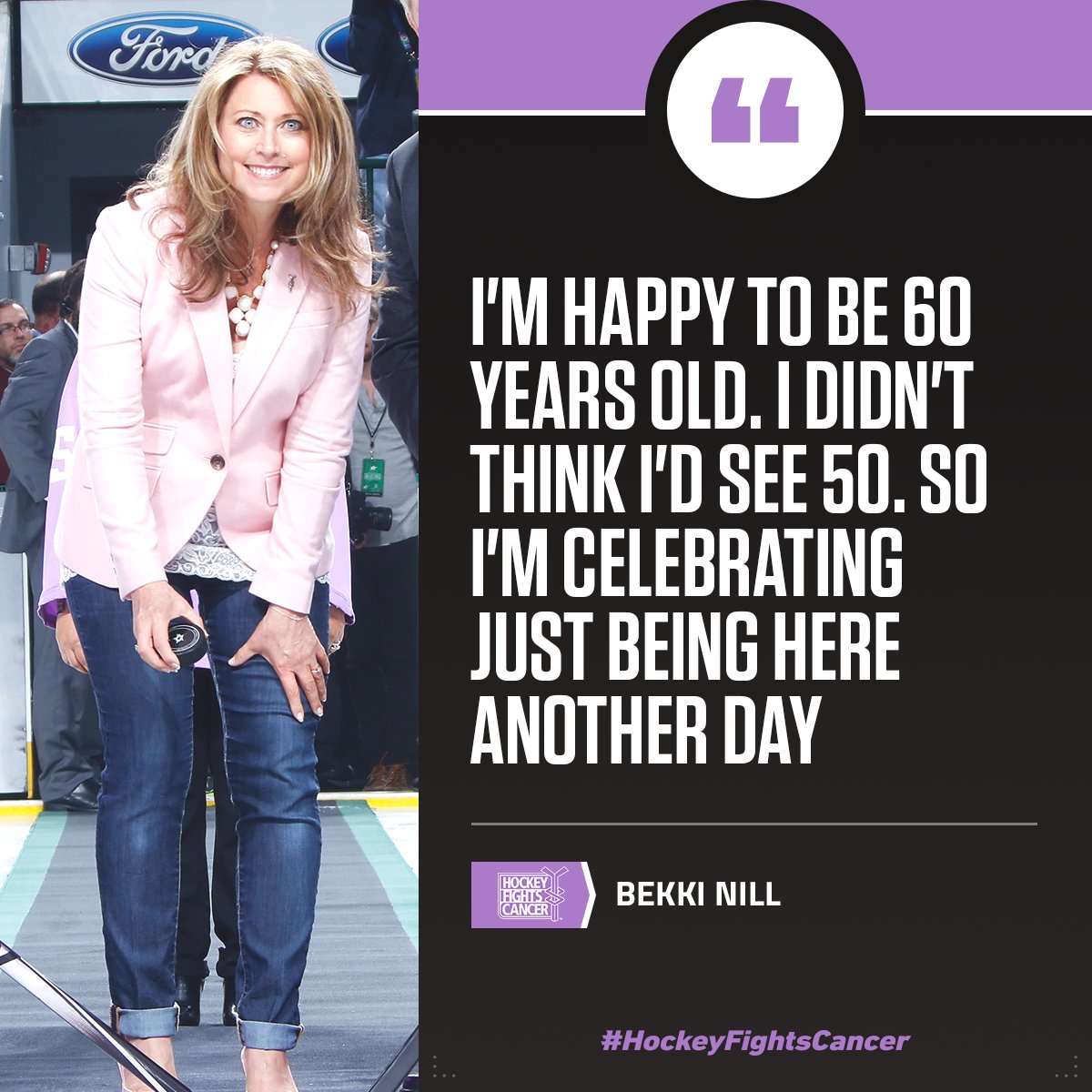 Bekki Nill inspires others ahead of #HockeyFightsCancer Awareness Night for <a href="/DallasStars/">x - Dallas Stars</a>. Wife of Dallas GM turns experience battling disease into support. 

More details: nhl.com/news/bekki-nil…