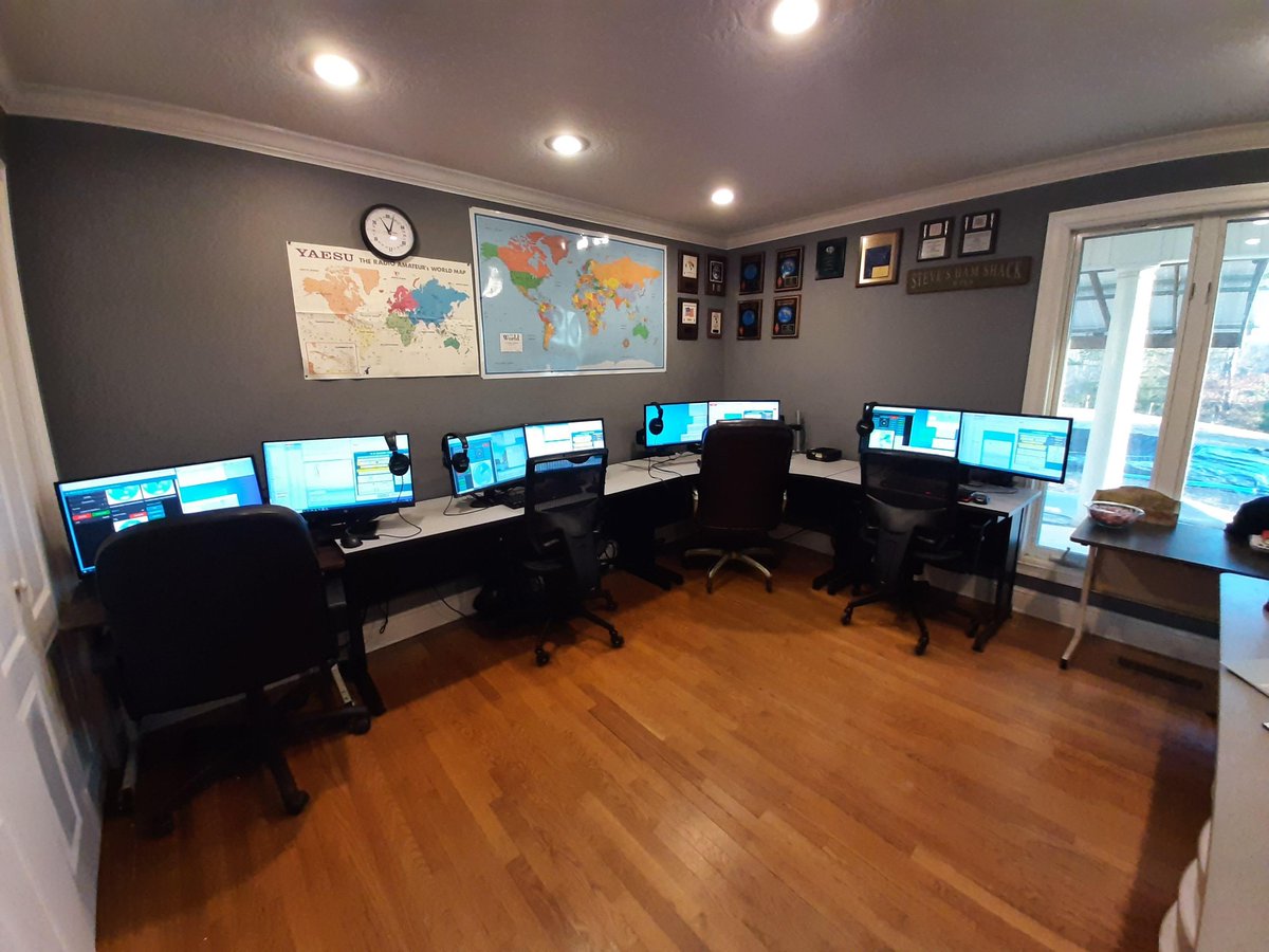 I'm preparing this room to be filled with some of the best CW operators in the world. Notice there are no rigs. 4 remote stations on BeLoud network. It's still more fun to gather as a group #CQWW de W9SN