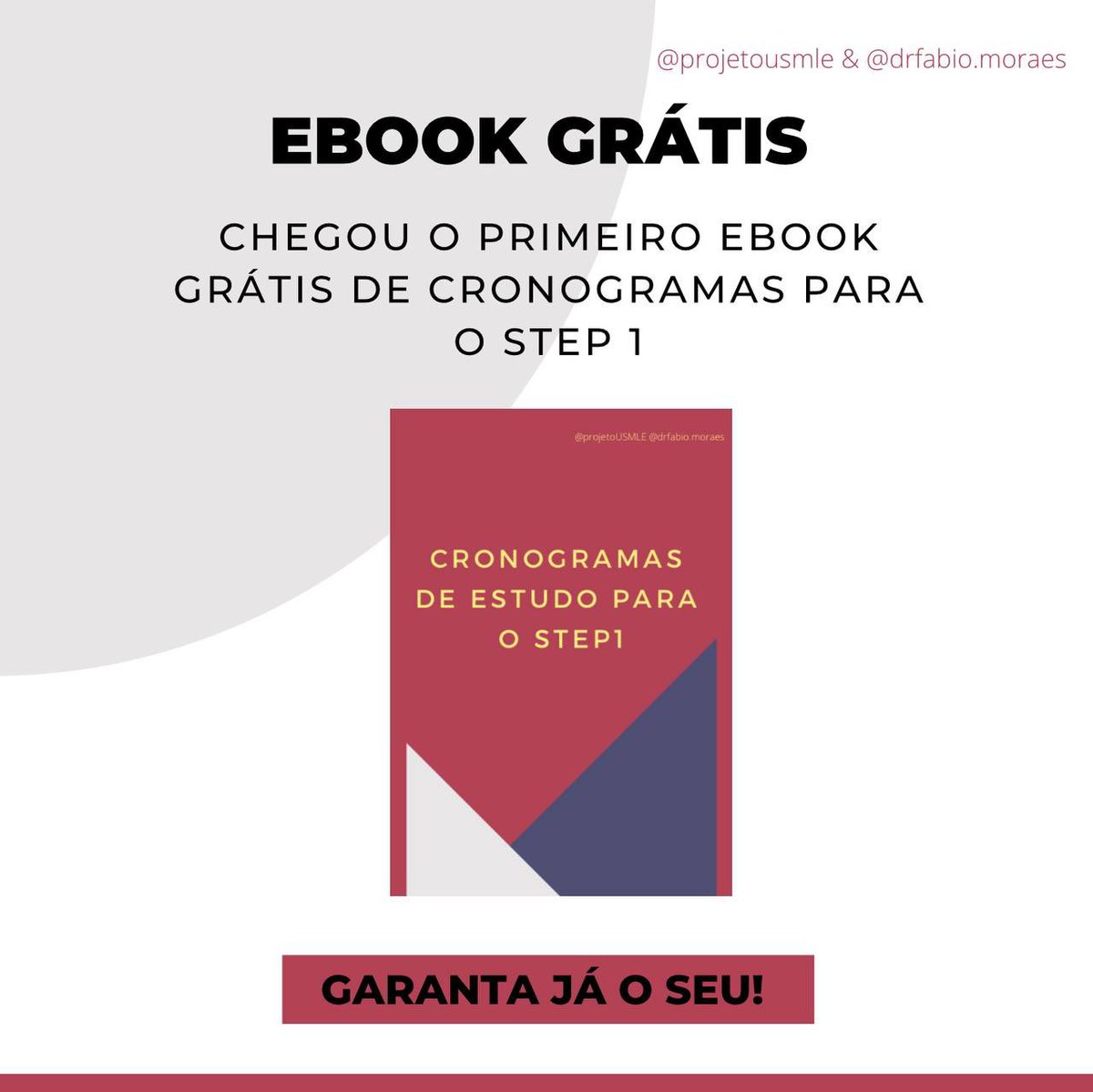 Dr. Fabio Moraes (@fabiomoraesmd) on Twitter photo <a href="/Inside_TheMatch/">Inside The Match</a> <a href="/isabellaxfaria/">Isabella Faria, MD</a> new ebook - Step 1 study plan. Do you want your copy? Retweet this post and DM me.
The Ebook is in Portuguese.
But there a english version coming soon <a href="/Inside_TheMatch/">Inside The Match</a> <a href="/isabellaxfaria/">Isabella Faria, MD</a> new ebook - Step 1 study plan. Do you want your copy? Retweet this post and DM me.
The Ebook is in Portuguese.
But there a english version coming soon