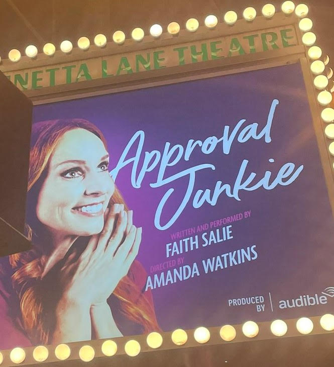 I was lucky to be at opening night of #ApprovalJunkie - a brave + beautiful one-woman show by my incomparable pal @Faith_Salie. GO SEE IT! At the afterparty Faith said, 'you're the @TedLasso of Broadway!' Best. Compliment. Ever. TY - Faith - #BELIEVE