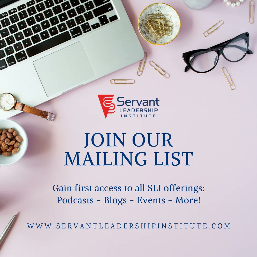SLILead's tweet photo. Subscribe to our mailing list & join a community of servant leaders dedicated to improving their way of life. Servant leadership should be present in every aspect of your life (even your inbox!). Subscribe today: https://t.co/22J0owBg5L. #servantleadership #eblasts https://t.co/SVIr9ZU4wJ