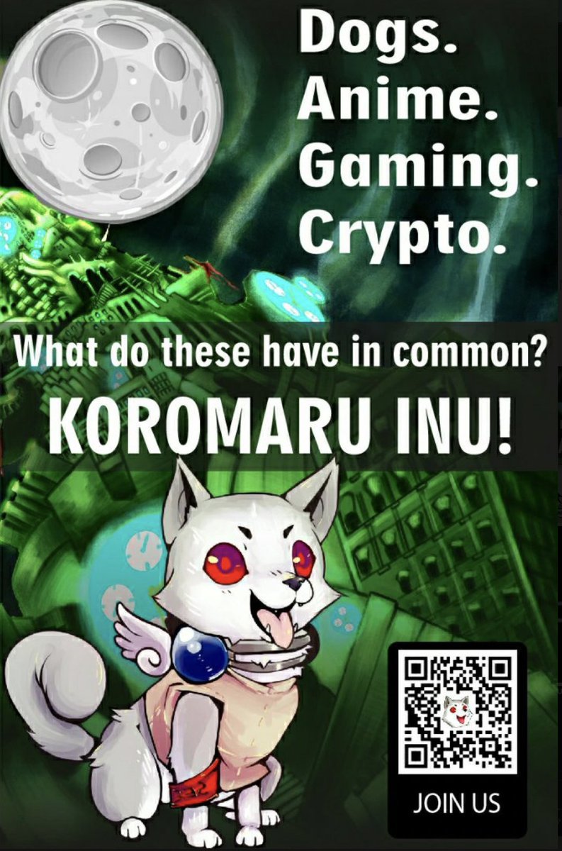 KoroSolja's tweet photo. @cryptogems555 DOXXED DEV

HUGE MARKETING PLANS PAID FOR

TEAM PROVEN TO BE TRUSTWORTHY

LBANK LISTING IN 48 HOURS

STRONG BASE TO BUILD FROM

#koroarmy #koromaru #shibainu #P2E #shib #floki #Metaverse #cryptocurrency #crypto #sataimainu https://t.co/udPQ0F9IpG