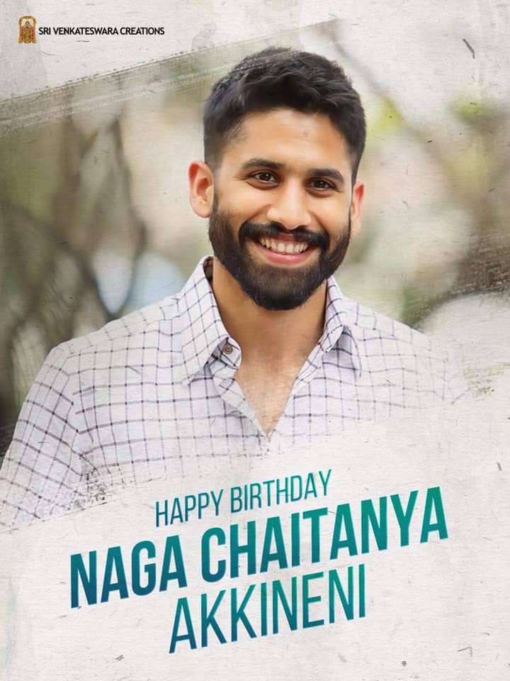 Happy birthday akkineni naga chaitanya! stay tuned for first look today at 4pm 