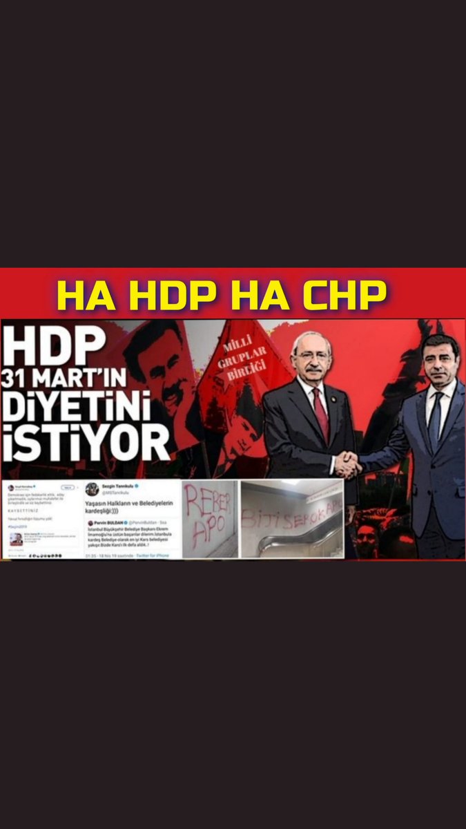 HDP ile iş birliği yapan, onlara taahhütte bulunanlar da en az bu terör partisi kadar vebal altındadır. Bu dün de böyleydi, bugün de böyledir, yarın da değişmeyecektir. HA HDP HA CHP