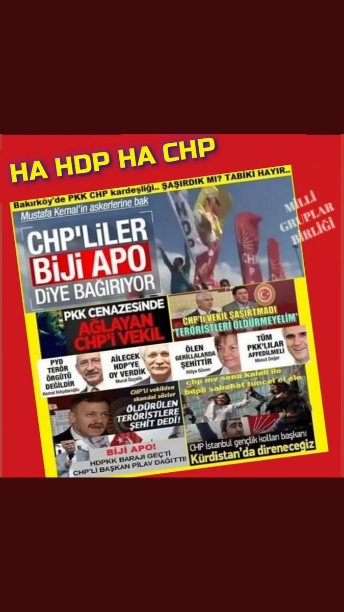 CHP’nin son 7-8 yıldır HDP ile çok açık bir ittifakı vardır. Kılıçdaroğlu yönetimindeki CHP âdeta CHPKK olmuştur. Elbette çok geçmişe gidersek terör örgütü PKK’nın siyasi uzantısı HEP’i de Meclise sokan CHP’nin uzantısı SHP’dir. HA HDP HA CHP