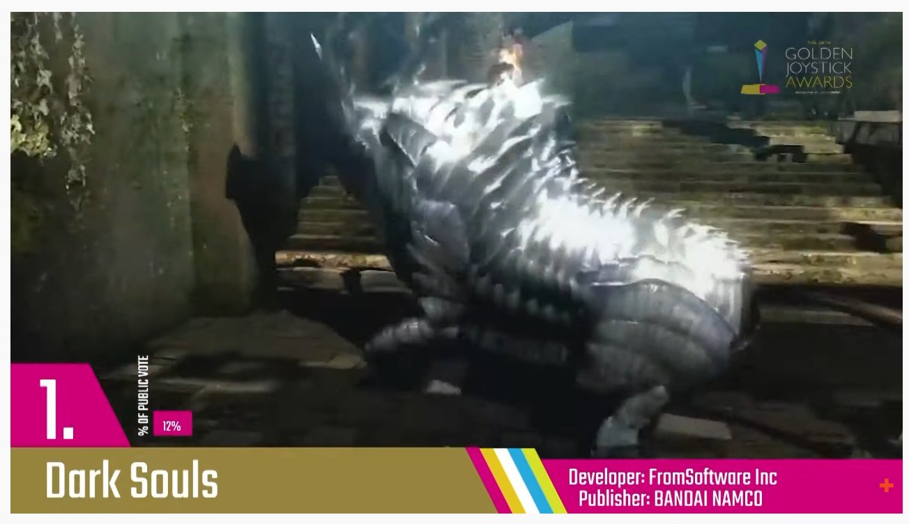 According to the Golden Joystick Awards Dark Souls is the Ultimate Game of All  Time