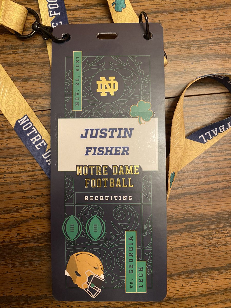 Justin_fisher_5's tweet photo. Had a great time visiting the University of Notre Dame this past Saturday! Special thank you to @BrianPolian @dpeloqu1 for the invite! https://t.co/IKWJqiEXXQ