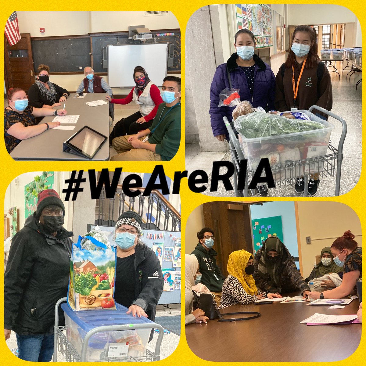 #WeAreRIA Great two days of student/parent/guardian/teacher conferences &amp; Senior reviews with home language support!! All RIA families received a Thanksgiving bin thanks to our RIAAmazing community!! #SaveRIA ⁦<a href="/MaryAndrecolich/">Mary Andrecolich Montesano Diaz</a>⁩ ⁦<a href="/RCSDRIA/">RIA</a>⁩ ⁦<a href="/drpeluso/">Dr. Carmine Peluso</a>⁩ #RIAFamily