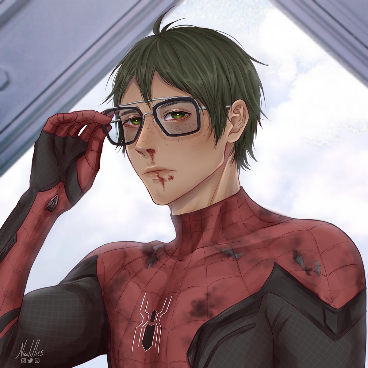 Open your hearts and accept this Haikyu x Marvel AU of SpiderYams 🕷🍠

#Haikyuu #haikyuufanart #yamaguchitadashi #tsukkiyama 