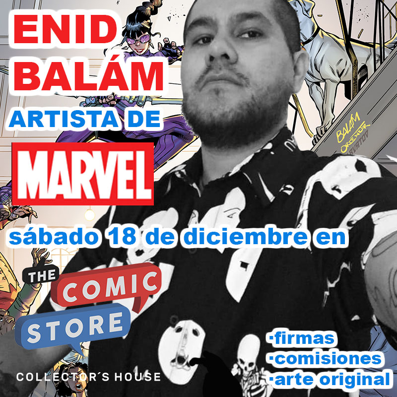 TheComicStoreMx's tweet photo. La estrella emergente Enid Balám nos estará acompañando el día Sábado 18 de Diciembre.

Estará autografiando sus más recientes trabajos: Extraordinary, Hawkeye: Kate Bishop y Marvel Voice's: Community.

Tendrá arte original en venta y estará tomando comisiones/sketches. https://t.co/8FEkJyOTAB