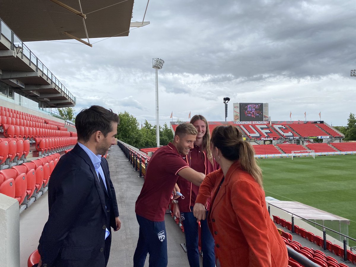 We’re with <a href="/AdelaideUnited/">Adelaide United</a> today launching a state-first partnership with the Marshall Liberal Government to tackle the issue of sports gambling with a new ad campaign - Here For The Game.

We’re committed to working together to raise awareness of this rising issue.