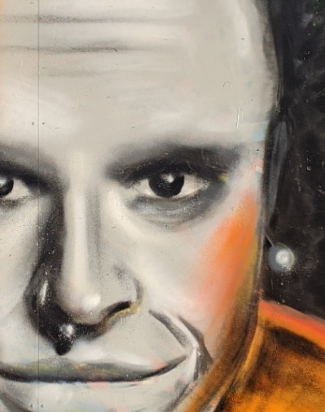 jellyjartist's tweet photo. Close up of my #KeithFlint @the_prodigy mural &amp; just a few of the other amazing artists who took part in 'Paint the Town Orange' HackneyWickCreatives Meus #MensMentalHealth Awareness event
@woskerski #fatcaps #zaki #srjp #streetart #muralartist #MentalHealthMatters https://t.co/qwhrSJ8O1t