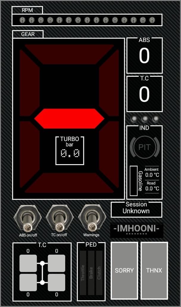 ImHooni_'s tweet photo. Después de unas cuantas horas, este es el resultado de mi primer DashBoard 100% Custom...😍 Consejo por si alguien se aburre, hacerlo con escritorio remoto desde un pc controlando la app desde este, es muchiiiiiiiiiisimo mas fácil. #Simracing #SimDashBoard
#Assetto #Drift https://t.co/9vYqqdJgWc