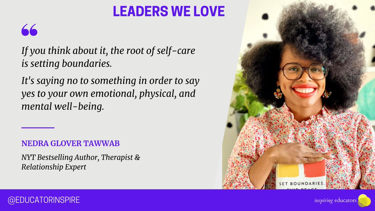 Boundaries = saying no to something in order to say yes to your own emotional, physical, and mental well-being.

Inspo courtesy of <a href="/NedraTawwab/">Nedra Glover Tawwab</a> 🙏⬇️