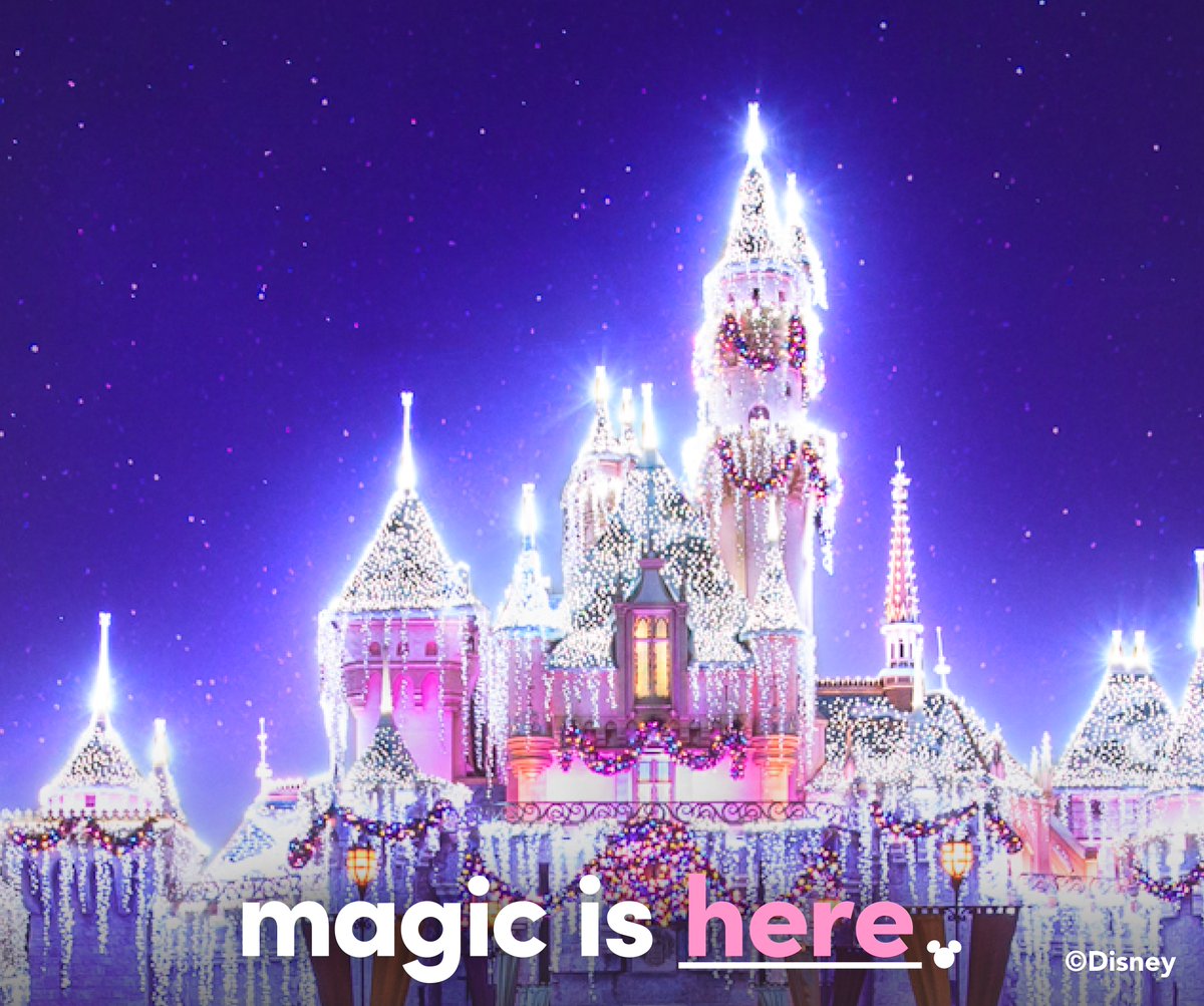 Listen at 7:30p for a chance to win 4 tickets to @Disneyland! 

Magic is Sleeping Beauty’s Winter Castle covered in festive lights! Don't miss out this holiday season!

Enter the winning word here: https://t.co/96Q66svLhy https://t.co/Ib7g8tkK9Q