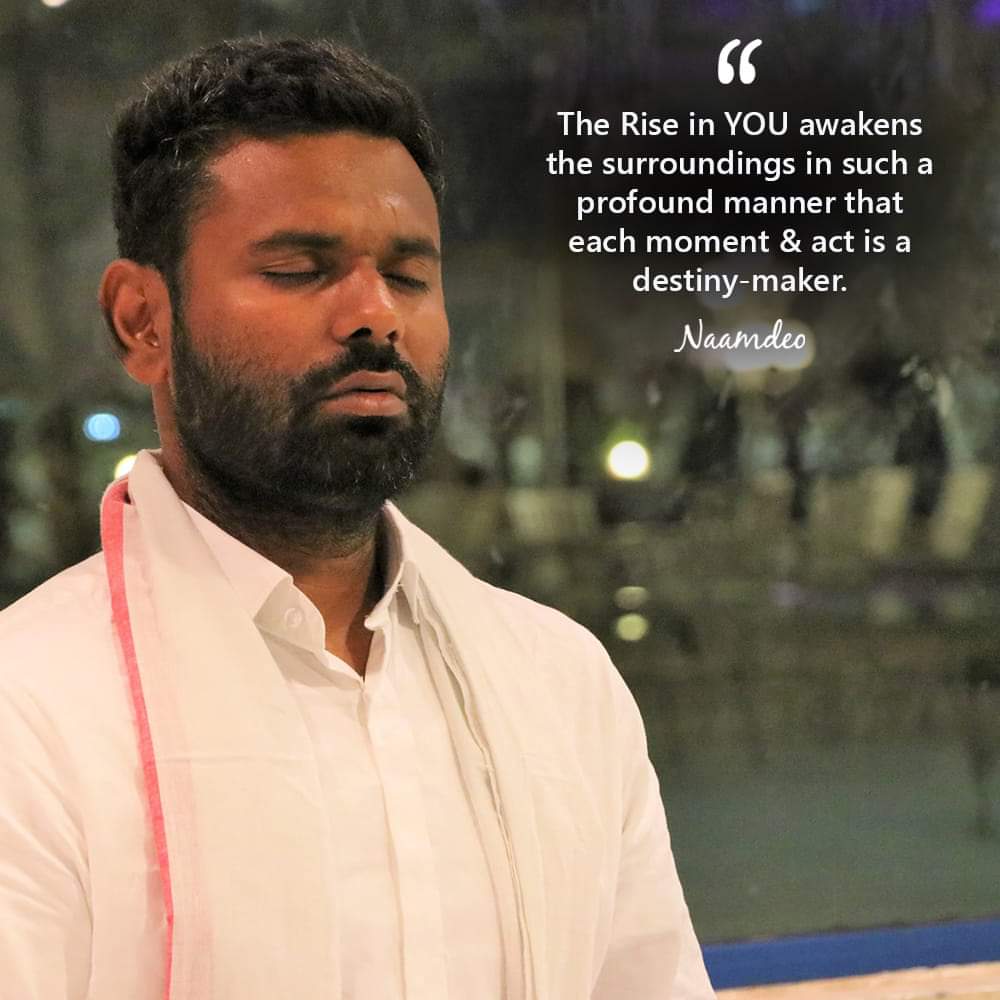 'The Rise in YOU awakens the surroundings in such a profound manner that each moment & act is a destiny-maker.' - Naam Deo

#NaamDeo #Wisdom #Rise #Destiny #Qotd #Spirituality #Spiritualität #Spiritualité #Spiritualità #духовность #Espiritualidad #Yoga #NaamDeoQuotes