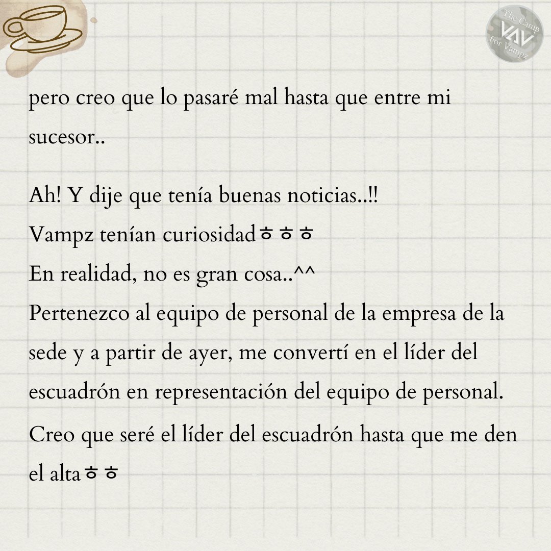 CampforVampz's tweet photo. Diario de Ace en español 💕21-11-23 💕
@twt_VAV @VAV_official @VavCash

#VAV #vampz #브이에이브이 #뱀스 #에이스 #ace https://t.co/lkNOKQy31Z