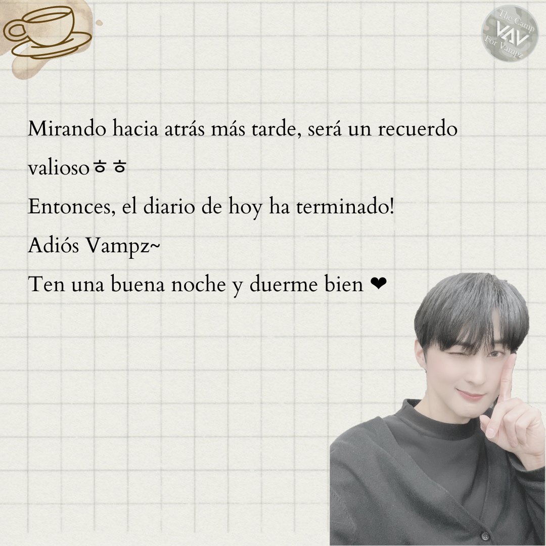 CampforVampz's tweet photo. Diario de Ace en español 💕21-11-23 💕
@twt_VAV @VAV_official @VavCash

#VAV #vampz #브이에이브이 #뱀스 #에이스 #ace https://t.co/lkNOKQy31Z