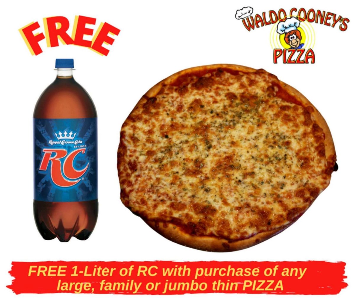 Nothing goes better with Our pizza than an @RCCola Make the family smile...Order A Waldo Cooney'