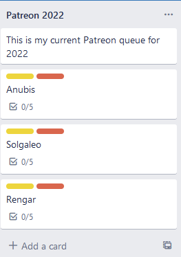 already planning for Patreon 2022 :)