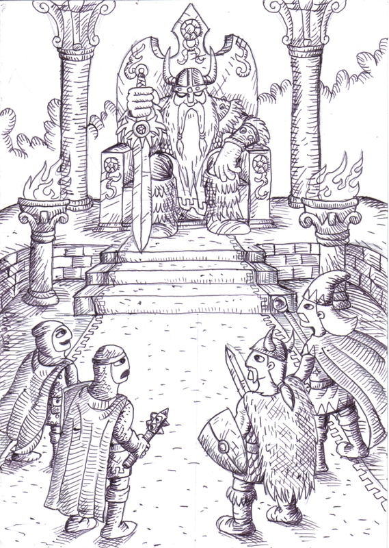 esses são meus desenhos antigos favoritos, fiz vários com esse grupo de aventureiros, eles inclusive viraram NPCs no suplemento para Old Dragon, Guia de Classes do @haffathehobbit 