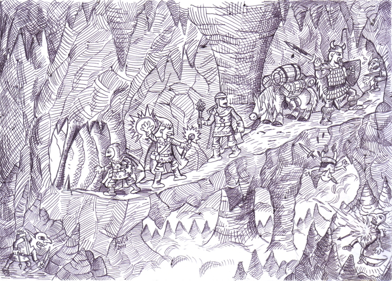 esses são meus desenhos antigos favoritos, fiz vários com esse grupo de aventureiros, eles inclusive viraram NPCs no suplemento para Old Dragon, Guia de Classes do @haffathehobbit 