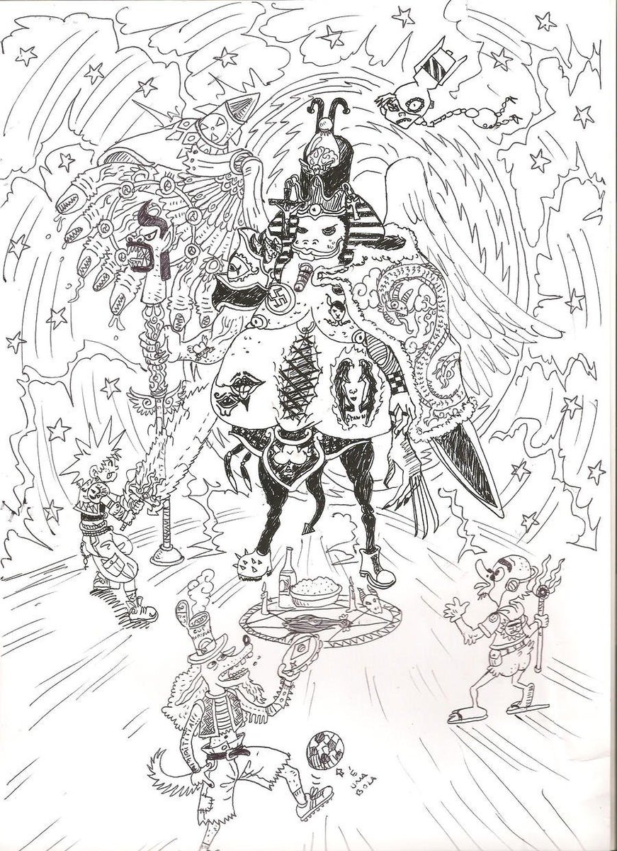 esse aqui foi um collab com meu amigo daniel de bayeux, sei la de que ano foi isso, mas a ideia era criar um "BOSS FINAL DE JRPG" kkkkk (meio q tem referencias a kingdom hearts aí no meio kkk) 