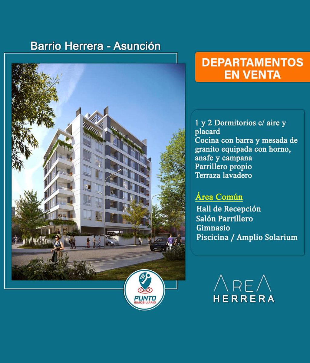 #puntoinmobiliario #experiencia #profesionalismo #confort #calidad #departamentos #asunción #barrioherrera #areaherrera #ventadepartamentos