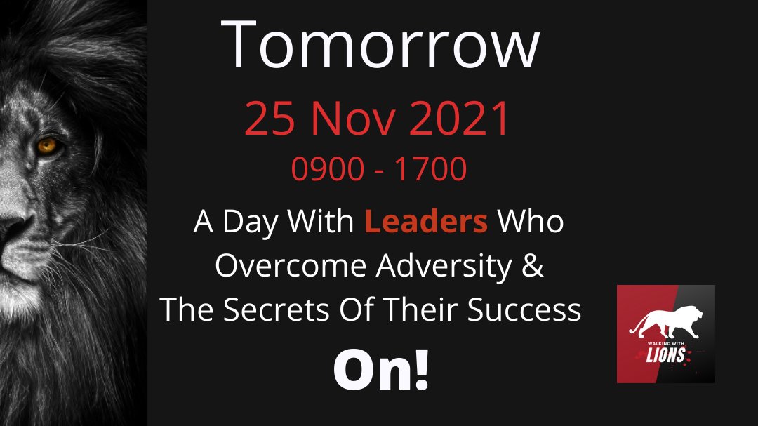 WalkinWithLions's tweet photo. 🔥 🔥 𝐋𝐞𝐬𝐬 𝐭𝐡𝐚𝐧 𝟐𝟒 𝐡𝐨𝐮𝐫𝐬!

Walking With Lions Conference

We are excited and ready, are you?

An email with private zoom link sent to you, please check inbox or/and junk mail. PM us if you can’t find it.

𝐒𝐞𝐞 𝐲𝐨𝐮 𝐬𝐨𝐨𝐧!

#walkingwithlions #leadership https://t.co/vghfvslHAv